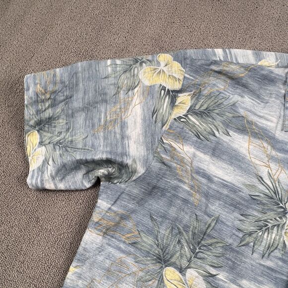 Kahala Shirt Adult Extra Large Floral Button Up Silk Linen Hawaiian Casual Men's - Picture 2 of 13